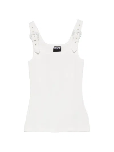 Versace Jeans Couture Buckle-strap Top In White
