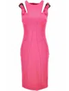 Versace Jeans Couture Buckled Dress In Purple