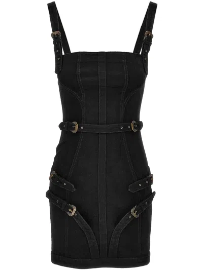 Versace Jeans Couture Minikleid Mit Schnalle In Schwarz