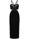 Versace Jeans Couture Lace Bustier Midi Bodycon Dress In Black
