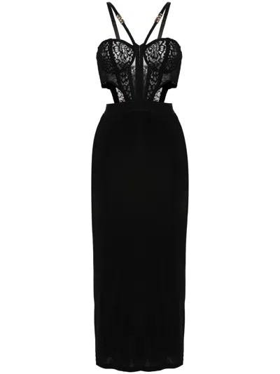 VERSACE JEANS COUTURE VERSACE JEANS COUTURE BUSTIER PLAQUE DRESS