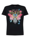 Versace Jeans Couture Butterfly Crown-print T-shirt In Black