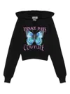 Versace Jeans Couture Butterfly-print Hoodie In Black