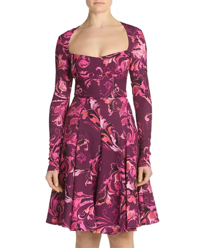 Versace Jeans Couture Cady Barocco Dress In Pink