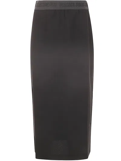 Versace Jeans Couture Cady Midi Skirt In Black