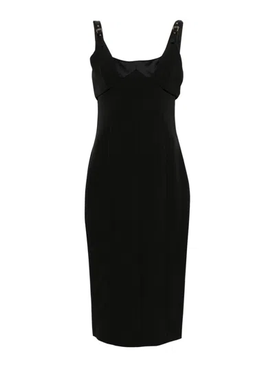 Versace Jeans Couture Vestido Midi - Negro In Black