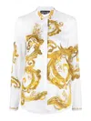 Versace Jeans Couture Chain Couture-print Logo Shirt In White
