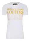 Versace Jeans Couture Upside Down-logo Cotton T-shirt In White