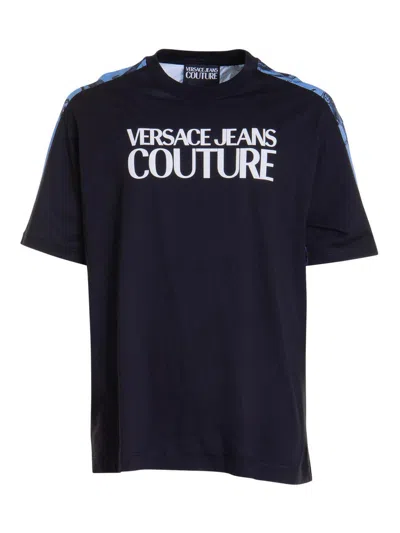Versace Jeans Couture Maxi Logo T-shirt In Black
