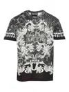 Versace Jeans Couture Graphic Animal Print Crew Neck T-shirt In Black
