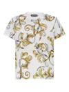 Versace Jeans Couture Barocco Outline T-shirt In Oro Blanco