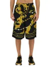 Versace Jeans Couture Chain Couture Bermuda Shorts In Multi