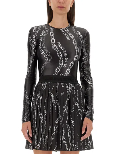 Versace Jeans Couture Chain Couture Bodysuit In Multicolour