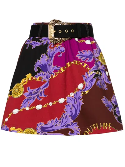 Versace Jeans Couture Chain Couture Miniskirt In Rot