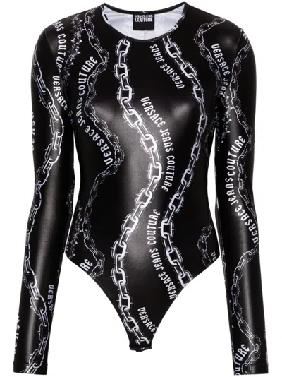 VERSACE JEANS COUTURE CHAIN COUTURE-PRINT BODYSUIT