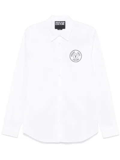 Versace Jeans Couture Chain V-emblem Shirt In 白色