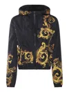 Versace Jeans Couture Black And Gold Casual Jacket In Black