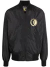 VERSACE JEANS COUTURE CHEST LOGO-PRINT BOMBER JACKET