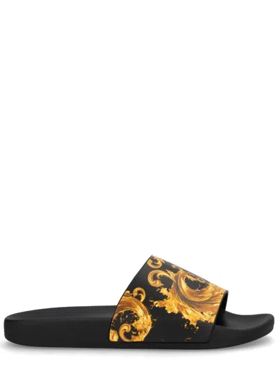 Versace Jeans Couture Chic Mini Flats For Women In Black