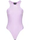 Versace Jeans Couture Warranty Logo Bodysuit In Purple