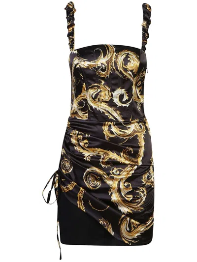 Versace Jeans Couture Chromo Couture Mini Dress In Black