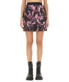 Versace Jeans Couture Graphic Print Pleated Mini Skirt
