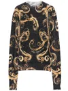 Versace Jeans Couture Chromo Couture-print Sweater In Black