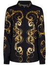 Versace Jeans Couture Baroccoflage-print Shirt In Black