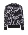 Versace Jeans Couture Chromo Couture Cotton Sweatshirt In Black