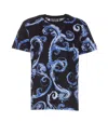 Versace Jeans Couture Short Sleeve T-shirt With Print In Black