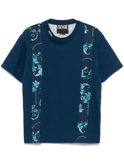 Versace Jeans Couture Chromo Couture T-shirt In Blue