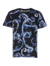 Versace Jeans Couture Short Sleeve T-shirt With Print In Negro