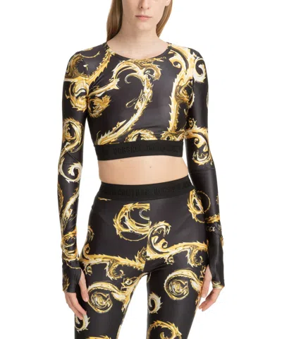 Versace Jeans Couture Chromo Couture Top In Black