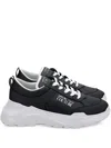 Versace Jeans Couture Black Logo Speedtrack Sneakers In Black