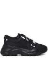 Versace Jeans Couture Logo-print Panelled Leather Sneakers In Black