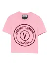 Versace Jeans Couture Circular-logo T-shirt In Pink