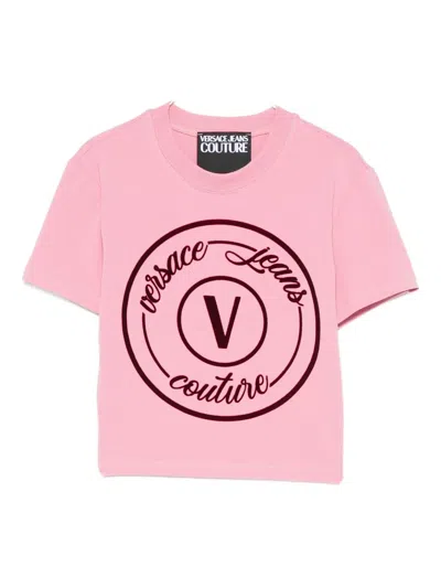 VERSACE JEANS COUTURE CIRCULAR-LOGO T-SHIRT