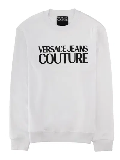 Versace Jeans Couture Classic Logo Sweatshirt For Men In White