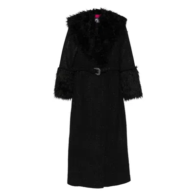 Versace Jeans Couture Coats In Black