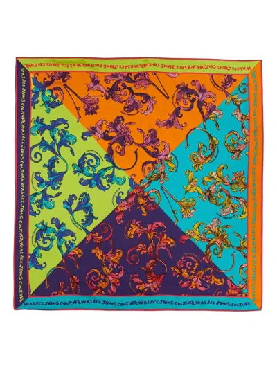 Versace Jeans Couture Colour-block Scarf In Multi