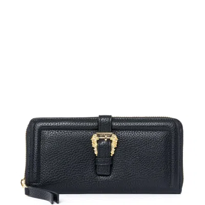 Versace Jeans Couture Continental Wallet In Black