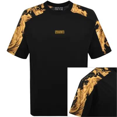 Versace Jeans Couture Contrast Print T Shirt Black