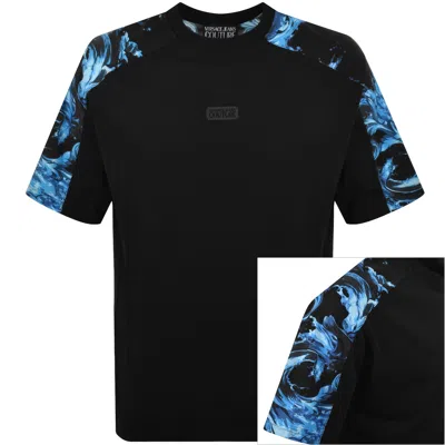 Versace Jeans Couture Contrast Print T Shirt Black
