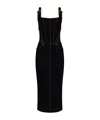 Versace Jeans Couture Contrast-stitching Sleeveless Denim Dress In Black