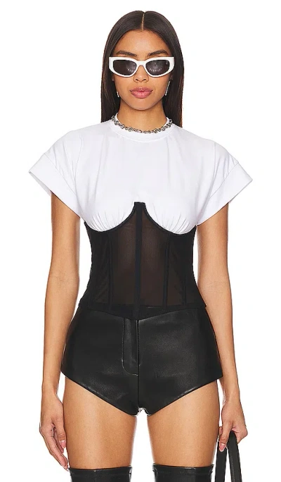 Versace Jeans Couture Corset T-shirt In E003-white
