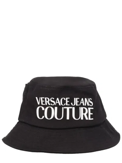 Versace Jeans Couture Cotton Classic Hat For Men In Black