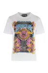 Versace Jeans Couture White Crystal Tour Logo T-shirt In White