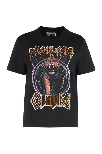 VERSACE JEANS COUTURE VERSACE JEANS COUTURE COTTON CREW-NECK T-SHIRT