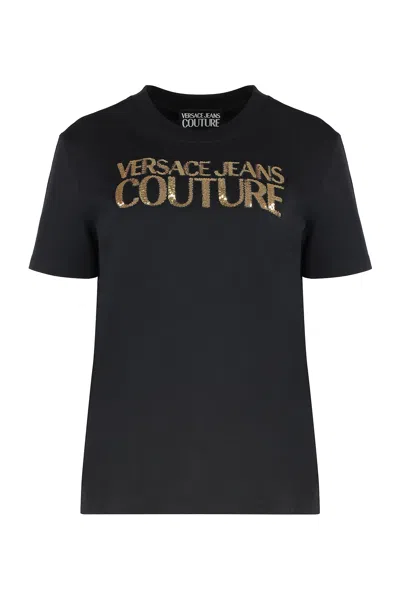 VERSACE JEANS COUTURE COTTON CREW-NECK T-SHIRT