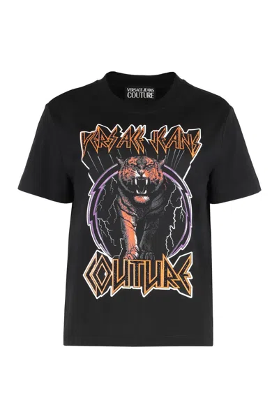 VERSACE JEANS COUTURE VERSACE JEANS COUTURE COTTON CREW-NECK T-SHIRT